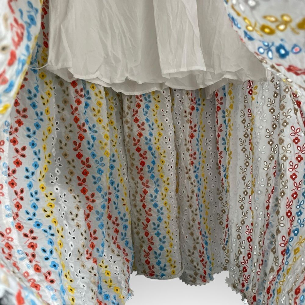 Antonio Melani x Kimberly Whitman Kari Embroidered Ruffle Eyelet Maxi Dress 12 - Picture 5 of 12